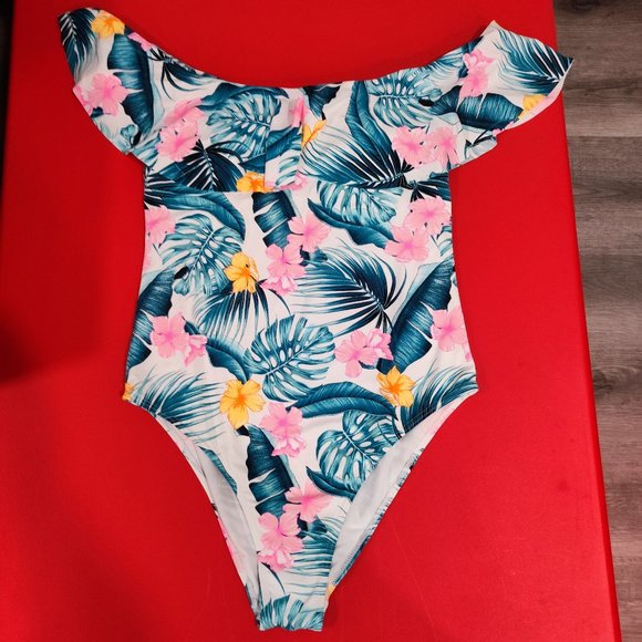 Ardene flower design swim wear women's size L - Picture 1 of 3